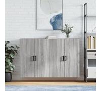 vidaXL Armoires murales 2 pcs sonoma gris 69,5x34x90 cm, armoire, vitrine murale, armoire flottante, armoire de rangement Gris G