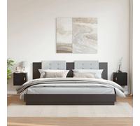 vidaXL Armoires murales bois pin massif - Noir