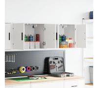 vidaXL Armoires murales de garage 2 pcs - Blanc