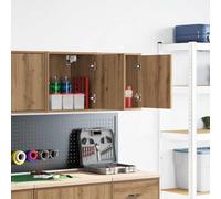 vidaXL Armoires murales de garage 2 pcs. Chêne Artisan Matériau dérivé du bois