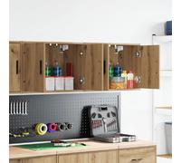 vidaXL Armoires murales de garage 2 pcs - Chêne artisanal
