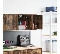 vidaXL Armoires murales de garage 2 pcs chêne fumé bois d'ingénierie