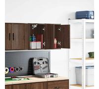 Vidaxl Armoires murales de garage 2 pcs - Chêne marron