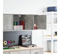 vidaXL Armoires murales de garage 2 pcs. Gris béton Bois composite
