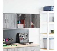 vidaXL Armoires murales de garage 2 pcs - Sonoma gris