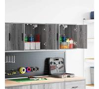 vidaXL Armoires murales de garage 2 pcs - Sonoma gris