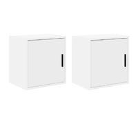 vidaXL Armoires murales de garage - Blanc - 2 pcs