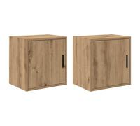 vidaXL Armoires murales de garage 2 pcs. Chêne Artisan Matériau dérivé du bois