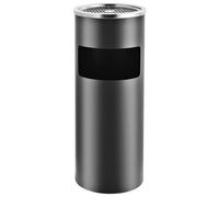 Vidaxl Aschenbecher Trash Hotel 30 l Stahlgrau