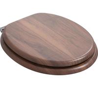 vidaXL Assise de toilette à fermeture douce, lot de 2, marron, 44 x 38 cm, panneau MDF