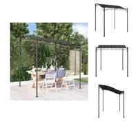 vidaXL Auvent Anthracite 2x2,3 m 180 g/m² Tissu et acier - Pavillons & Tentes de réception