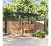 vidaXL Auvent 4x3 m Anthracite – Tissu 180 g/m² et acier