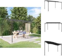 vidaXL Auvent Anthracite 4x3 m 180 g/m² Tissu et acier - Pavillons & Tentes de réception