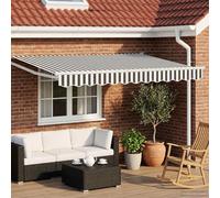 vidaXL Auvent Anthracite et blanc 2,5 x 2 m Polyester et métal