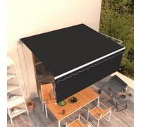 VidaXL Auvent auto-extensible avec store 4x3 m anthracite