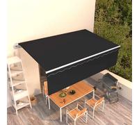 vidaXL Store automatique rétractable avec volant 5x3 m Anthracite