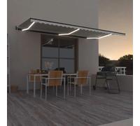 vidaXL Auvent automatique avec capteur de vent 600x350 cm - Crème