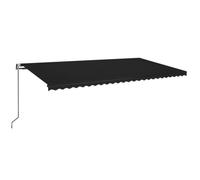 vidaXL Auvent Automatique avec Capteur de Vent et LED Store de Balcon Jardin Patio Terrasse Extérieur Ombrage des Fenêtres 600x350 cm Anthracite