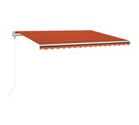 VidaXL Auvent automatique avec capteur de vent LED 400x300 cm orange marron
