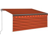 vidaXL Auvent automatique avec store LED Capteur de vent 3,5x2,5m