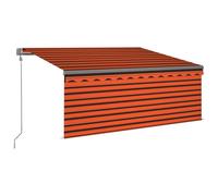vidaXL Auvent automatique avec store LED Capteur de vent 3x2,5m
