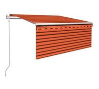 vidaXL Store automatique avec rouleau LED Capteur de vent 3,5 x 2,5 m