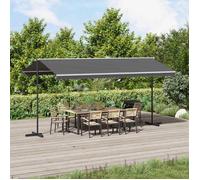 vidaXL Store autoportant gris 5 x 3 m en polyester