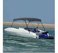 vidaXL Auvent bimini pour bateau à 3 arceaux 183x196x137 cm Anthracite