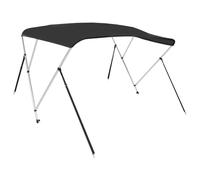vidaXL Auvent bimini à 3 arceaux noir 183x140x137 cm, toit bimini pour bateau, housse de bateau, auvent bimini pour bateau, 94802
