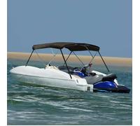 vidaXL Auvent bimini à 3 arceaux – Noir – 183x180x137 cm