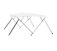 vidaXL Auvent Bimini à 4 Arceaux Auvent de Bateau Couverture de Bateau Abri de Bateau Résistant aux UV Extérieur Blanc 92367
