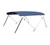 vidaXL Auvent Bimini à 4 arceaux Bleu Marine 243x(230-244) x137 cm