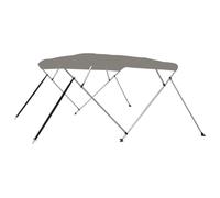 vidaXL Auvent bimini À 4 arceaux Gris 239x184x131 cm