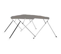 Auvent bimini à 4 arceaux gris 243x210x137 cm