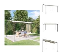 vidaXL Auvent Crème 4x3 m 180 g/m² Tissu et acier - Pavillons & Tentes de réception
