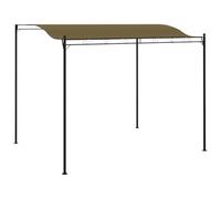 vidaXL Auvent de Parasol Tonnelle de Patio Chapiteau de Jardin Pavillon de Terrasse Auvent d'Extérieur Camping Pique-Nique 3x2,4 m Taupe 180 g/m²