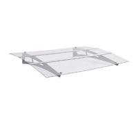vidaXL Auvent de porte 150x90 cm PET argenté et transparent