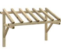 vidaXL Auvent de porte 200x100x100 cm pin massif