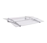 vidaXL Auvent de porte 150x90 cm PET argenté et transparent