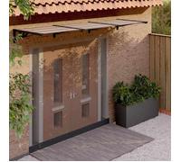 vidaXL Auvent de porte Polycarbonate 358,5 x 90 cm Noir