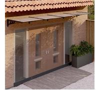 vidaXL Auvent de porte noir 396x90 cm Polycarbonate