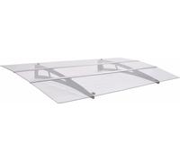 vidaXL Auvent de porte 150x90 cm PET argenté et transparent