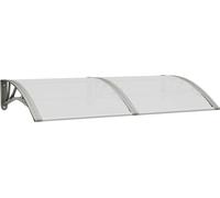 vidaXL Auvent de porte Gris 150x75 cm Polycarbonate