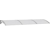 vidaXL Auvent de porte Gris 300x100 cm Polycarbonate
