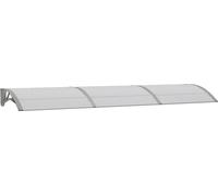vidaXL Auvent de porte Gris 300x75 cm Polycarbonate