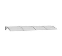 vidaXL Auvent de porte Polycarbonate 350 x 100 cm Gris