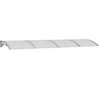 vidaXL Auvent de porte Polycarbonate 350 x 100 cm Gris