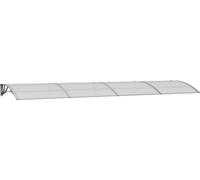 vidaXL Auvent de porte Gris 400x100 cm Polycarbonate