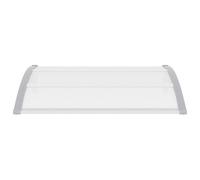 Vidaxl Auvent De Porte Gris Et Transparent 120x75 Cm Pc