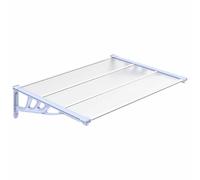 vidaXL Auvent de porte 122x90 cm Gris et transparent – Polycarbonate